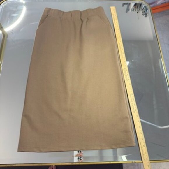 Gracia Midi Length Ponte Fabric Pencil Skirt Pockets Career 90s Y2K - Picture 7 of 7